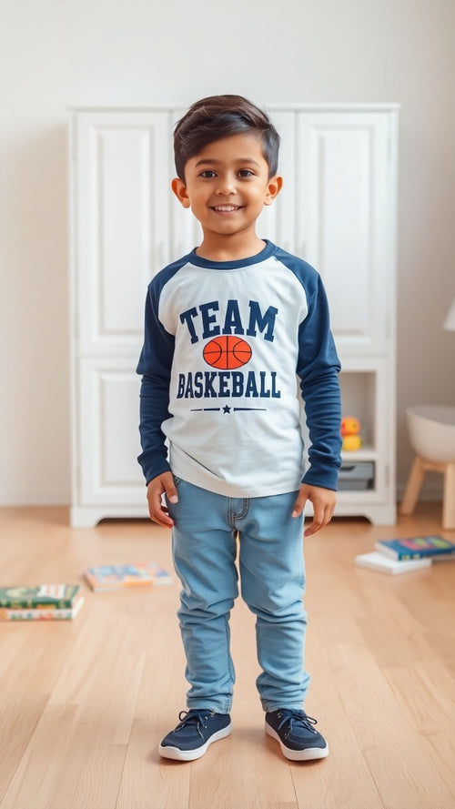 Baby Basketball Long-Sleeve Tee – Unisex