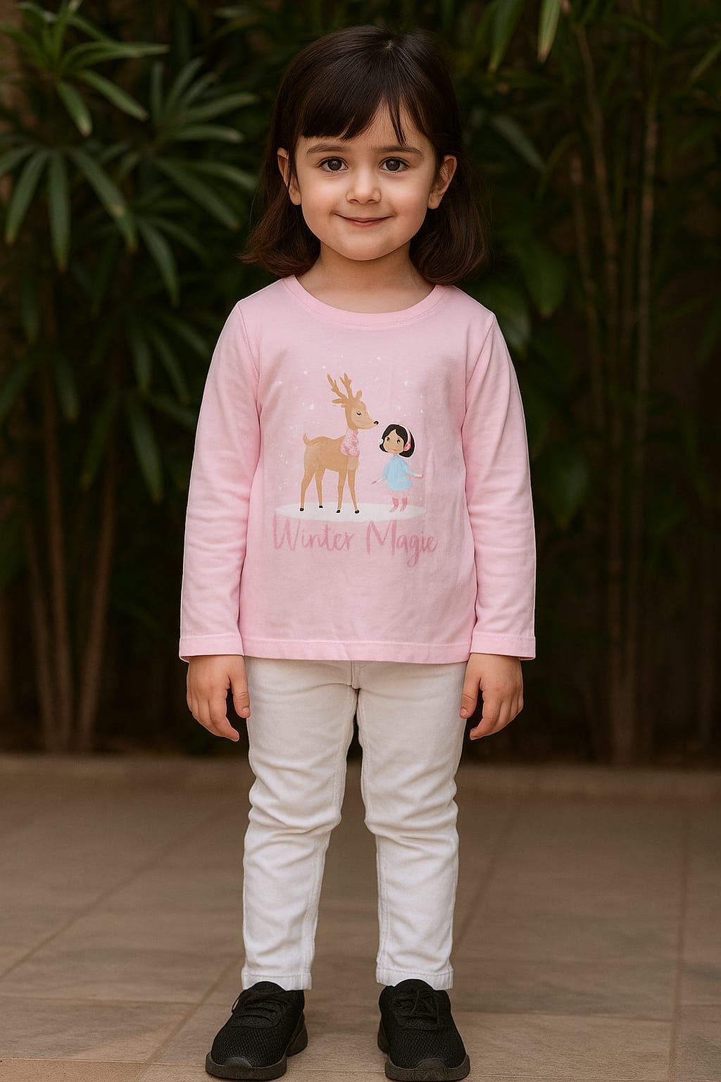 Girls’ “Winter Magic” Full Sleeve Cotton Shirt