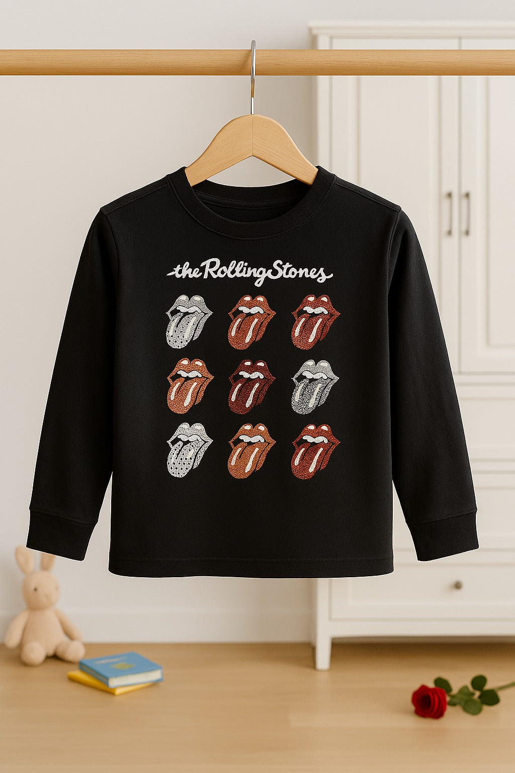 Kids Graphic Long-Sleeve Sweatshirt – Black