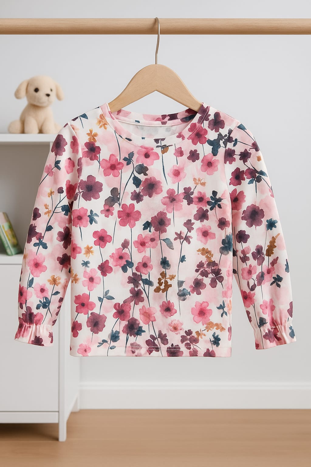 Luxury Knit Floral Frock – Soft Cotton