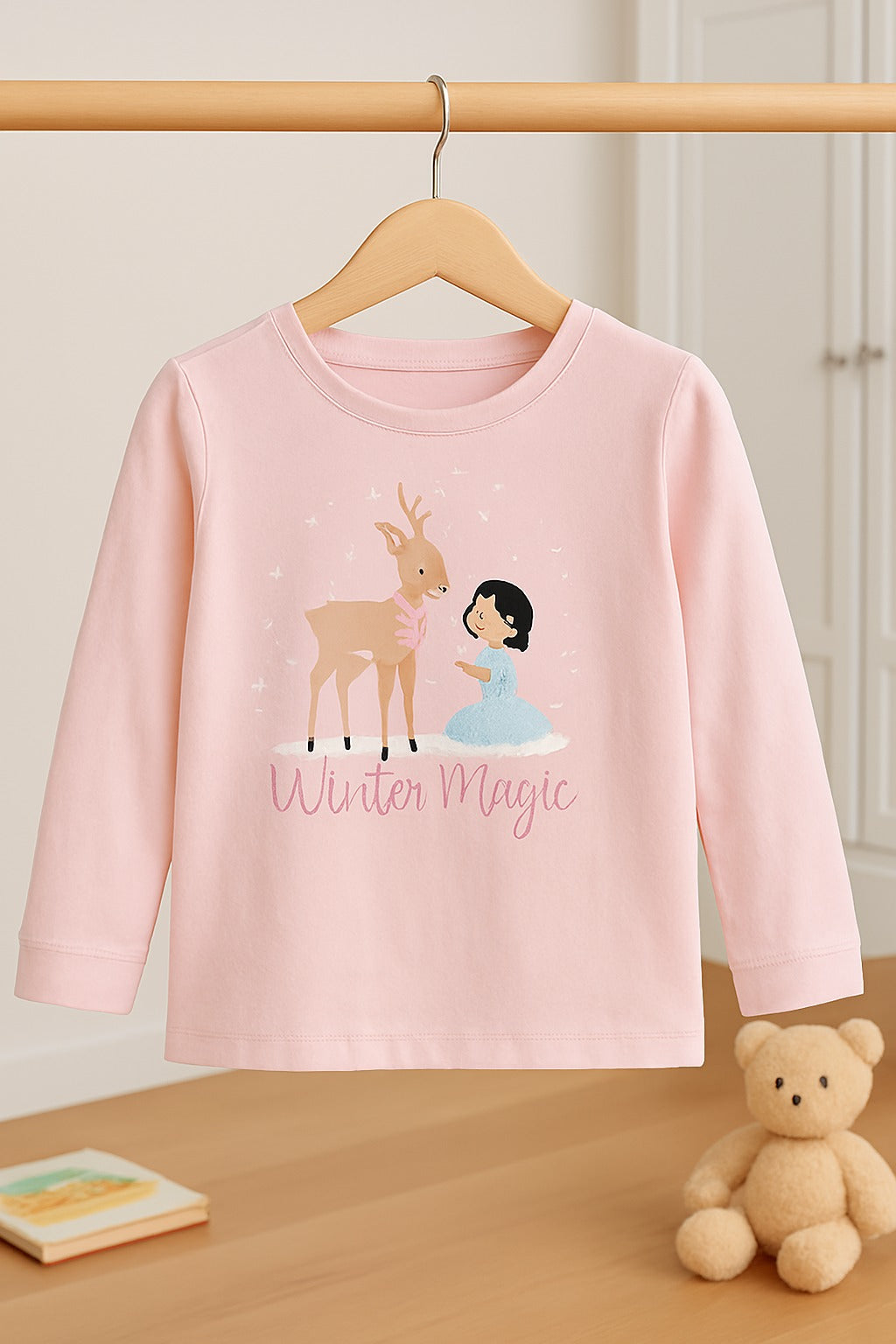 Girls’ “Winter Magic” Full Sleeve Cotton Shirt